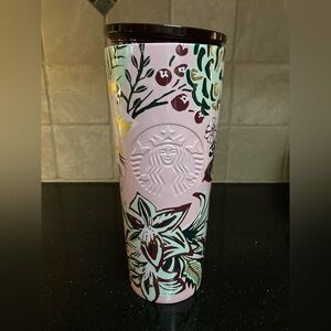 NWOT RARE 2022 Starbucks enchanted forest in holiday winter pink. Venti 24 oz.